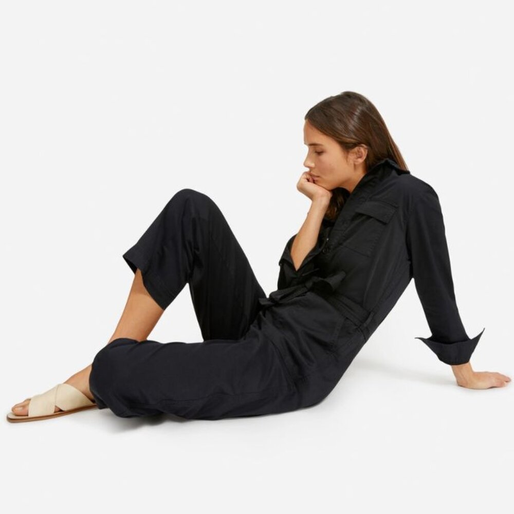 Everlane The Modern Utility Jumpsuit in Black - sz 10